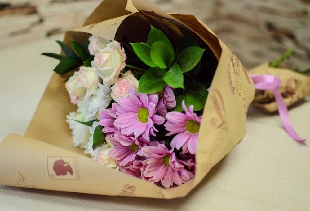 Букет цветов из: Розы и Хризантемы в Западной Двине