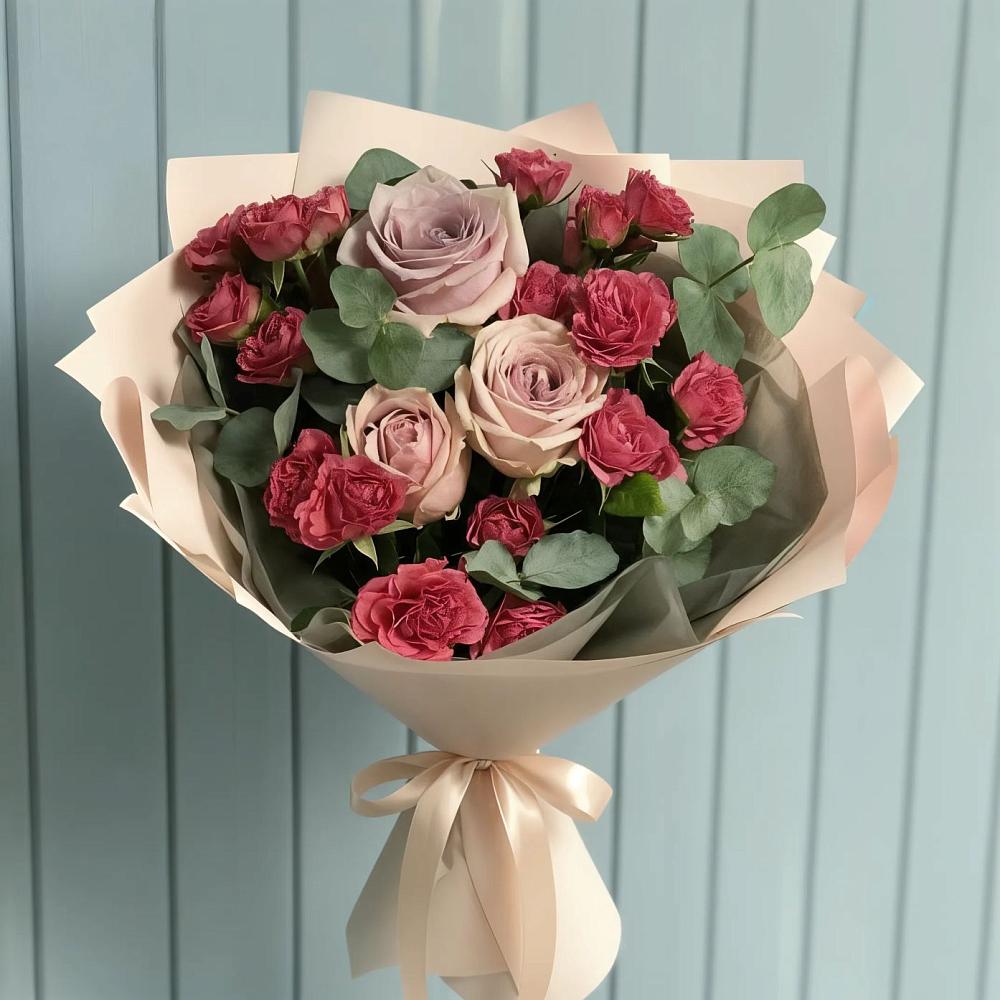 Букет цветов из: Гвоздики и Розы в Западной Двине