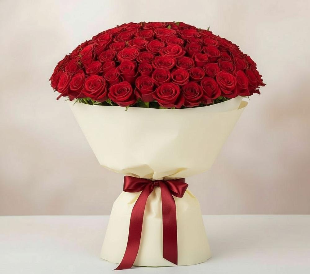 Букет 101 Красная роза Милано в Западной Двине
