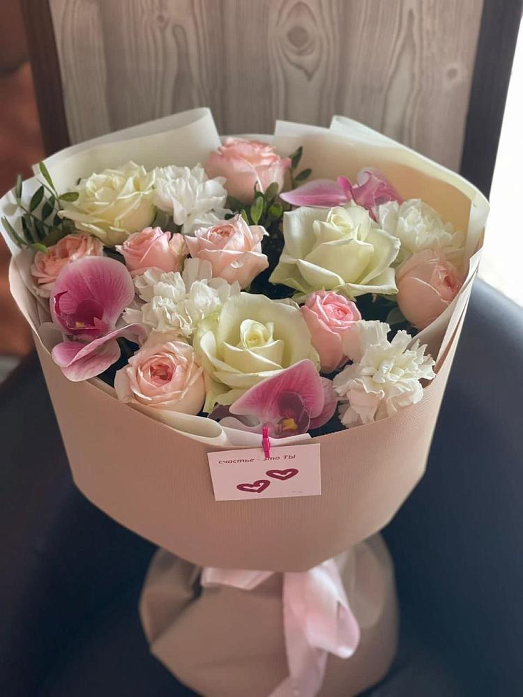 Букет цветов из: Орхидеи, Розы и Гвоздики в Западной Двине