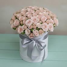 Цветочная композиция из Розы в шляпной коробке в Западной Двине