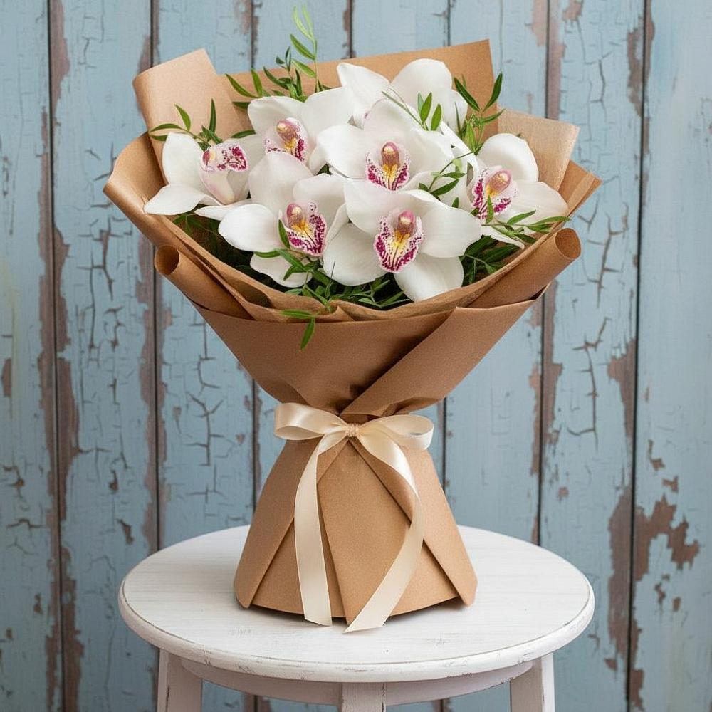 Букет цветов из: Орхидеи и Розы в Западной Двине