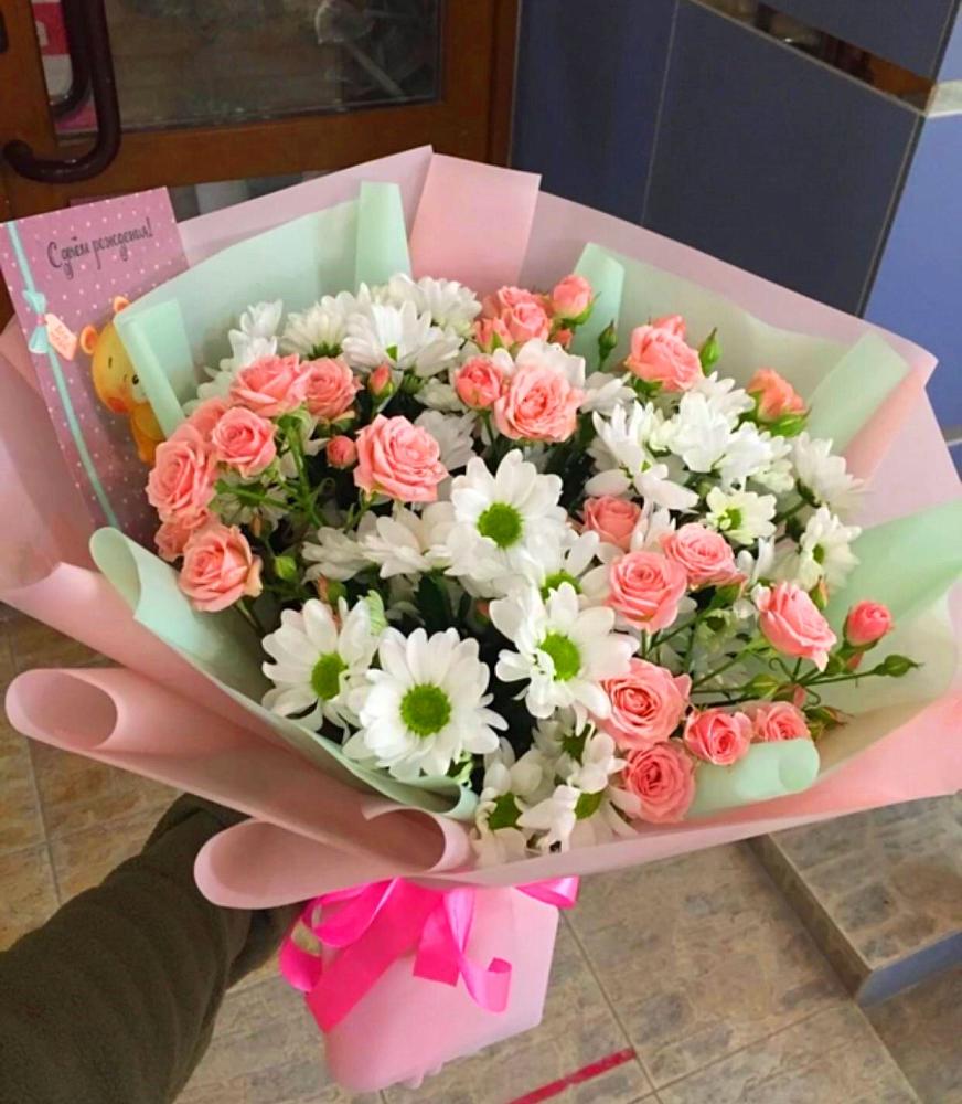 Букет цветов из: Розы и Хризантемы в Западной Двине