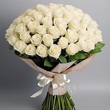 Букет 101 беля роза Белоснежка в Западной Двине