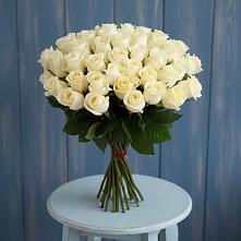 Букет 51 Белая роза Эдлесс Лав в Западной Двине