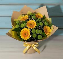 Букет цветов из:  Герберы и Хризантемы в Западной Двине