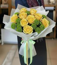 Букет цветов из:  Хризантемы и Розы в Западной Двине