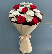 Букет цветов из:  Розы и Хризантемы в Западной Двине