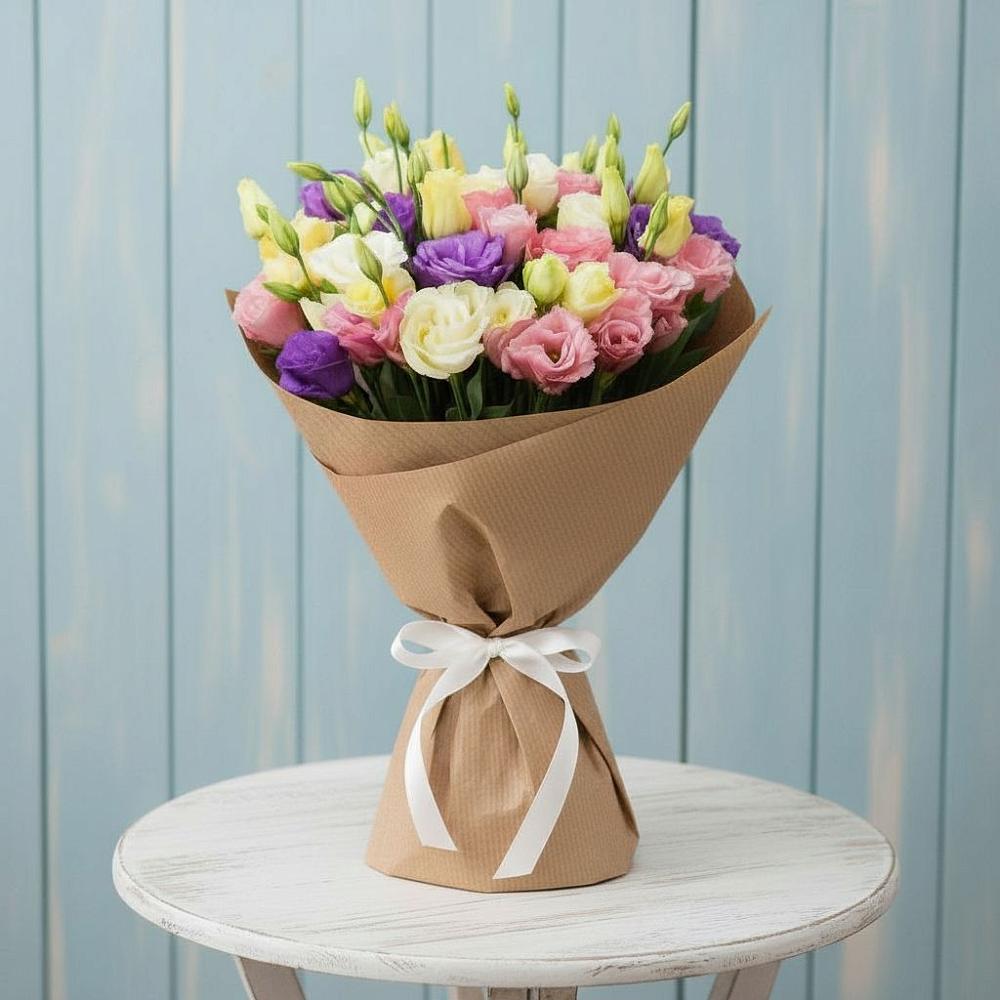 Букет цветов из: Лизиантусы в Западной Двине