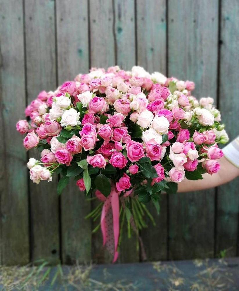 Букет Розовые кустовые розы Натали и Лав Лидия в Западной Двине