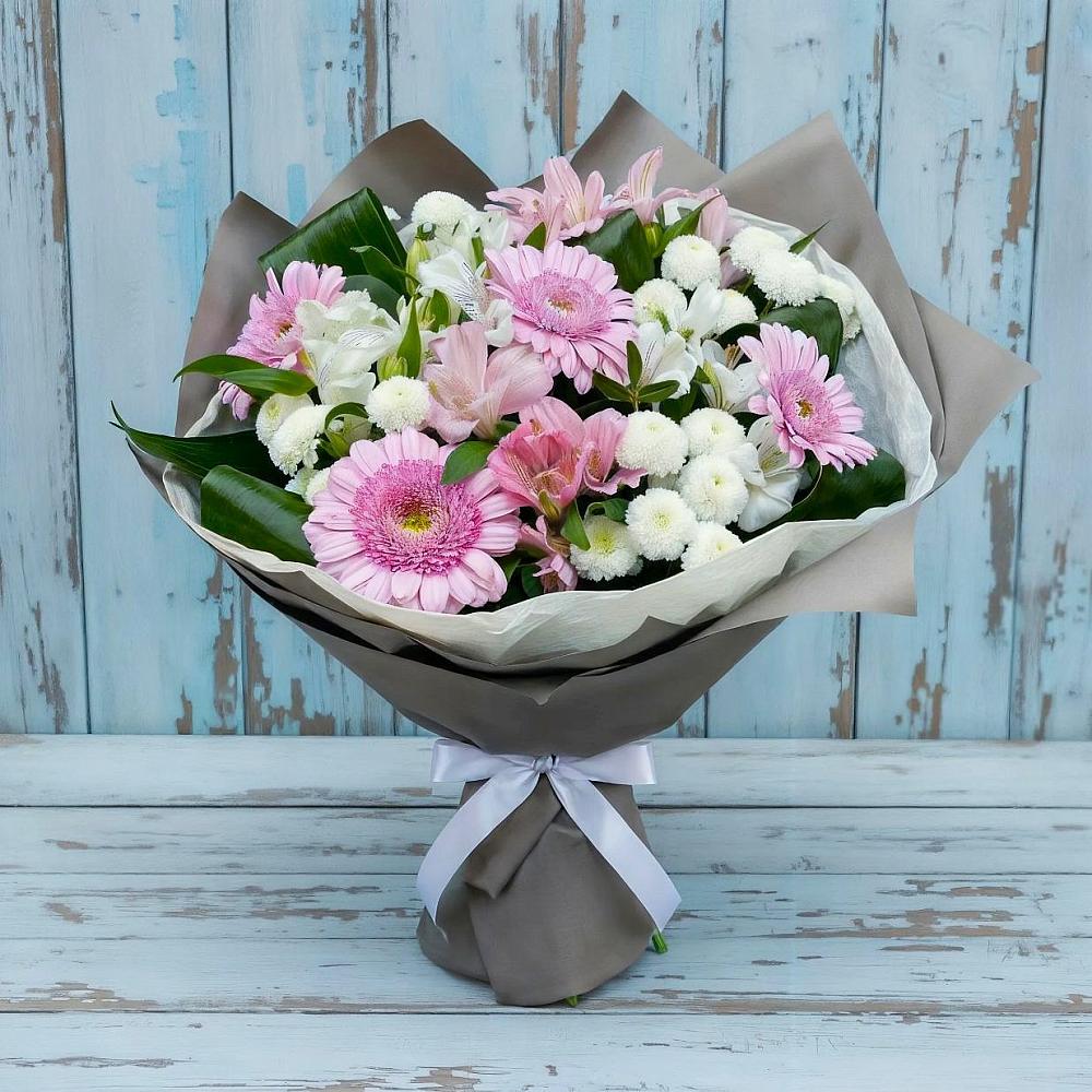 Букет цветов из: Герберы, Альстромерии и Хризантемы в Западной Двине