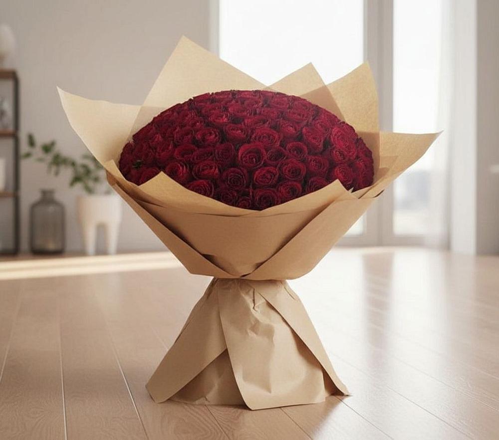 Букет 101 Красная роза в Западной Двине