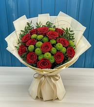 Букет цветов из:  Розы и Хризантемы #REPLACE_PRED# Западной Двине