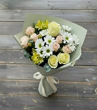 Букет цветов из:  Альстромерии, Розы и Хризантемы в Западной Двине