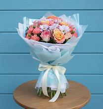 Букет цветов из:  Хризантемы и Розы в Западной Двине