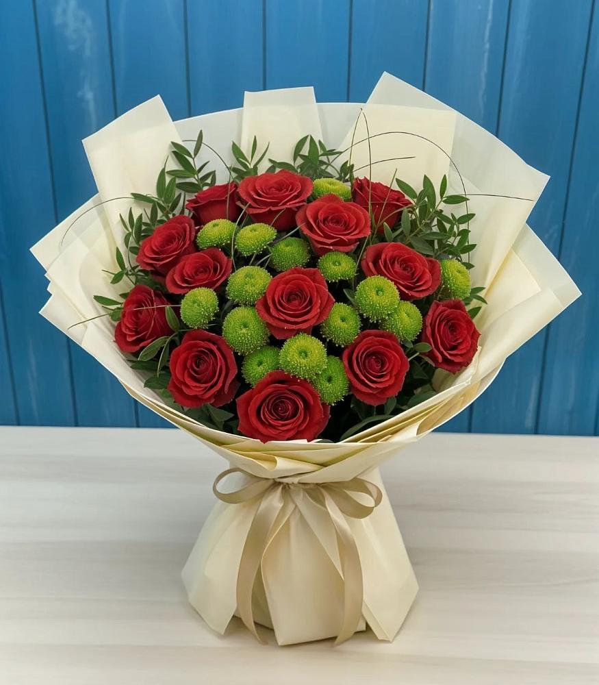 Букет цветов из: Розы и Хризантемы в Западной Двине