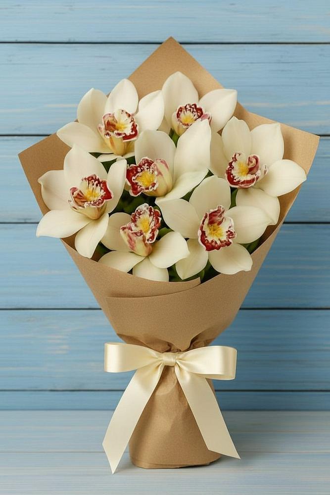 Букет цветов из: Орхидеи и Розы в Западной Двине